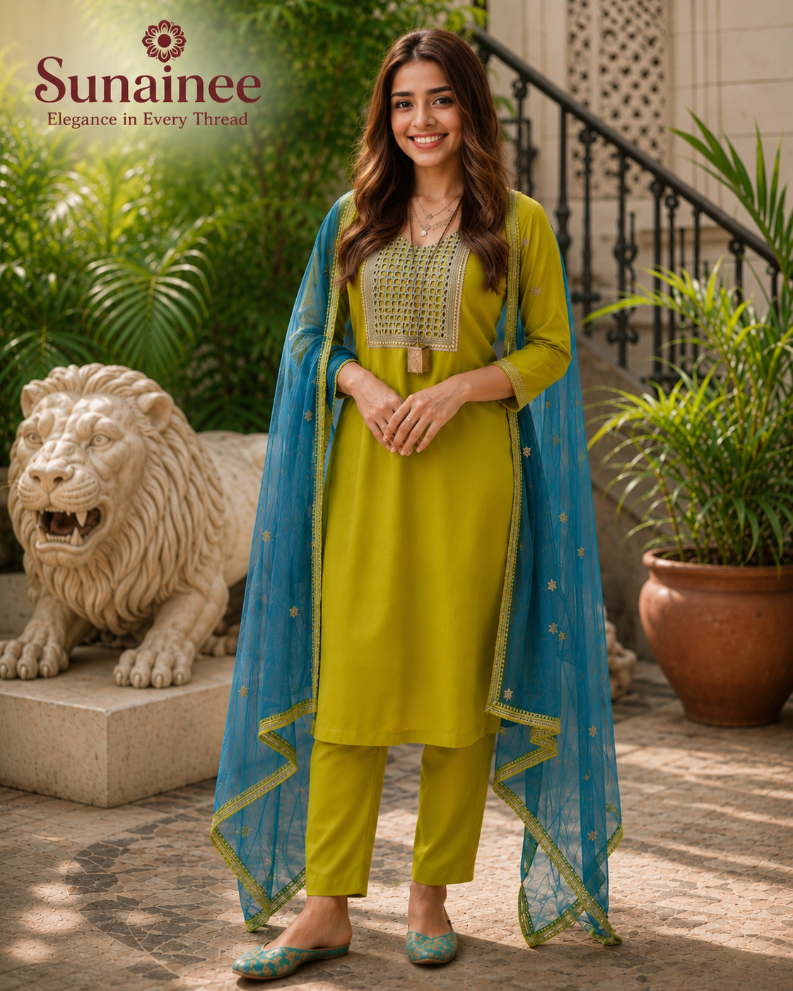 Sunainee Ensemble Printed Cotton Kurta Set