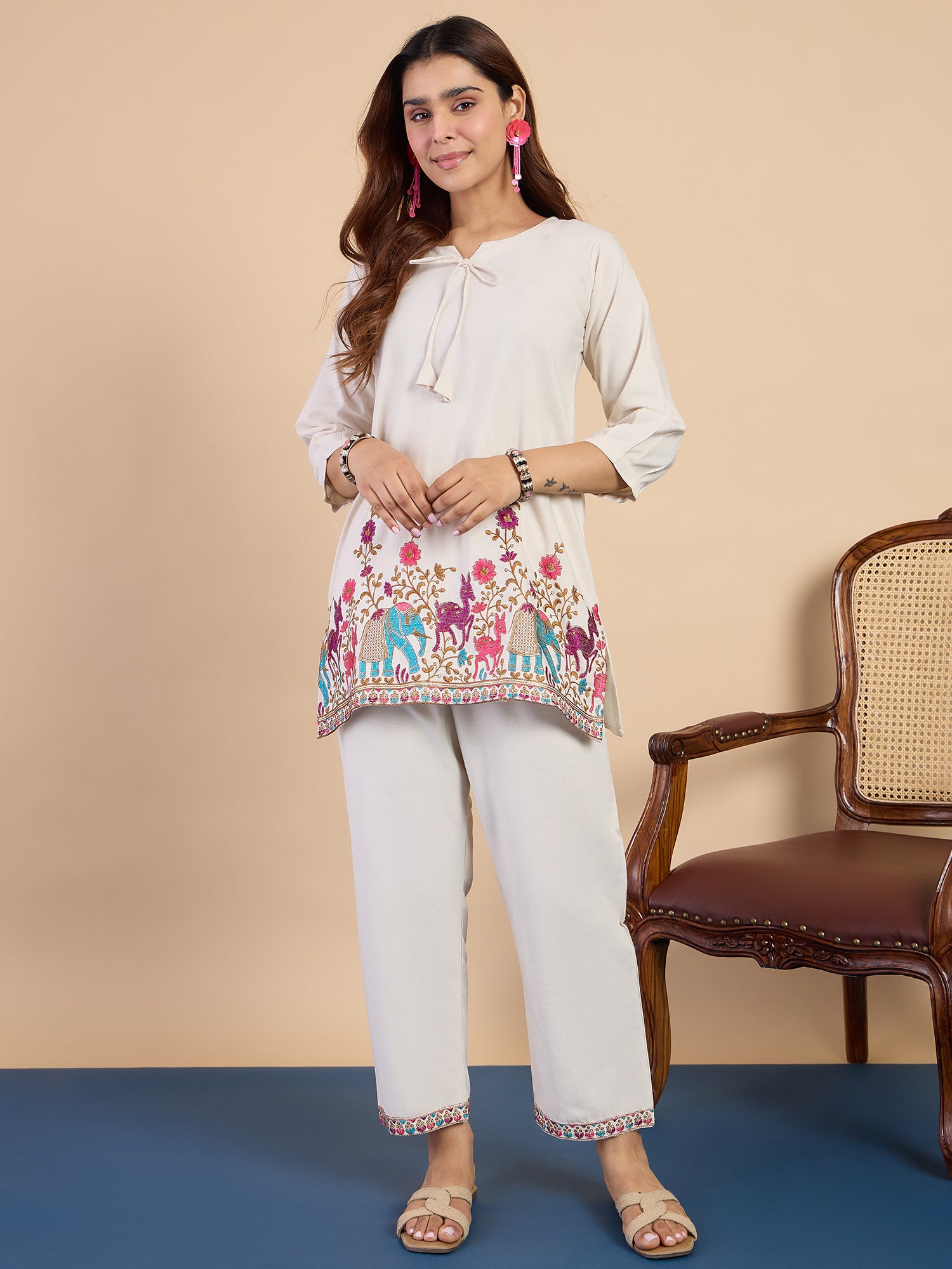 Inaya Off-White Kurta Set - Sunainee