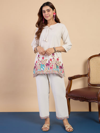 Inaya Off-White Kurta Set - Sunainee