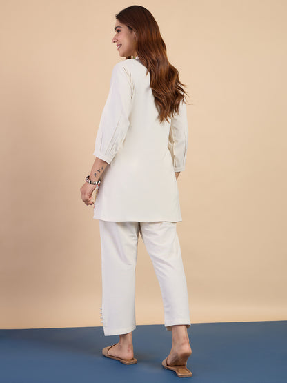 Samyra Off-White Kurta Set - Sunainee