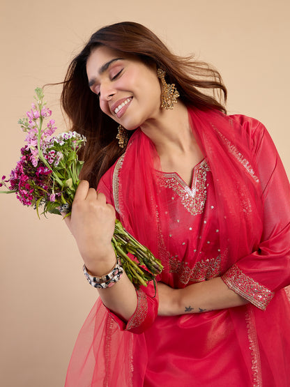 Ariya Pink Kurta Set - Sunainee