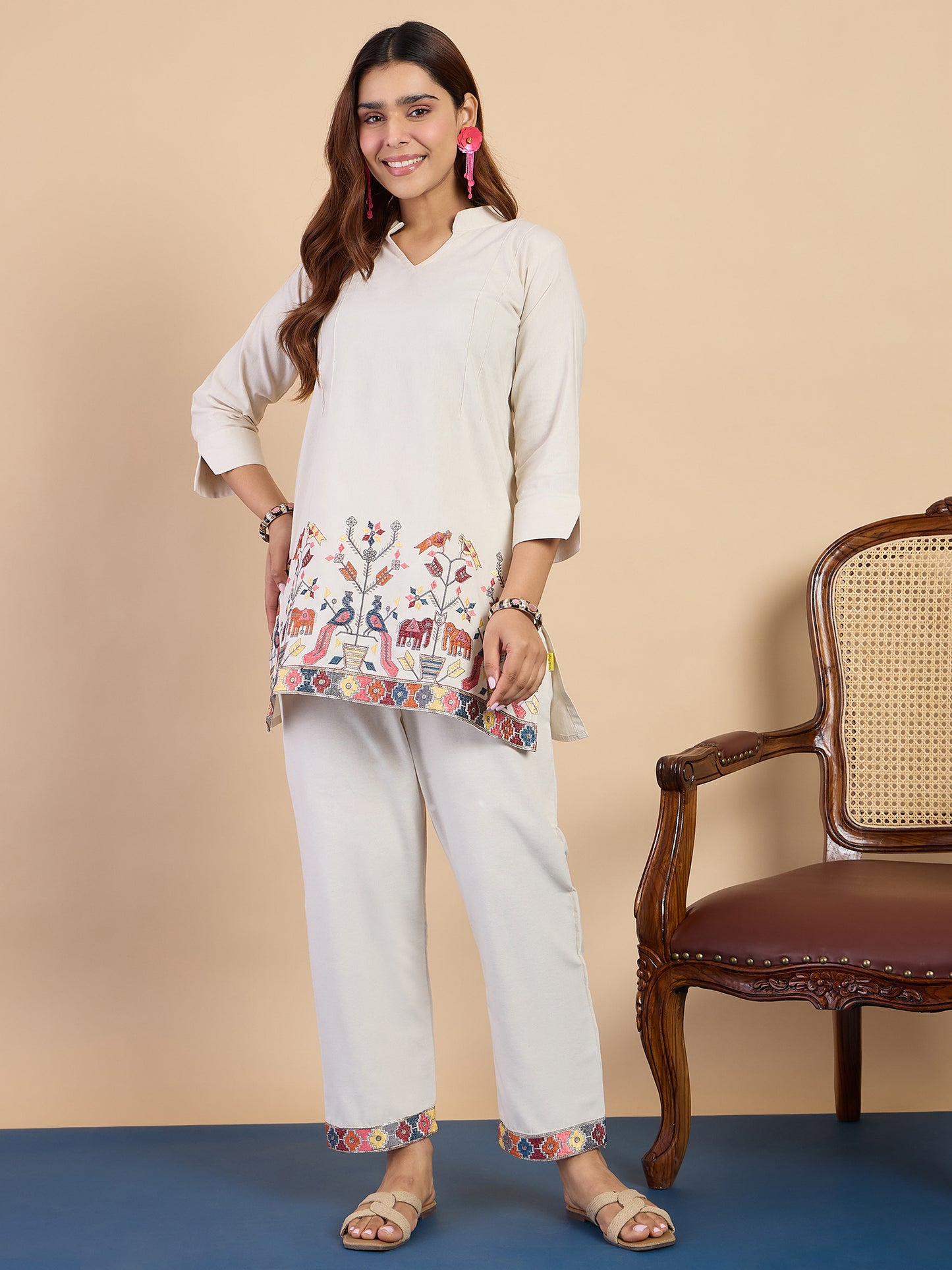 Aarvya Off-White Kurta Set - Sunainee