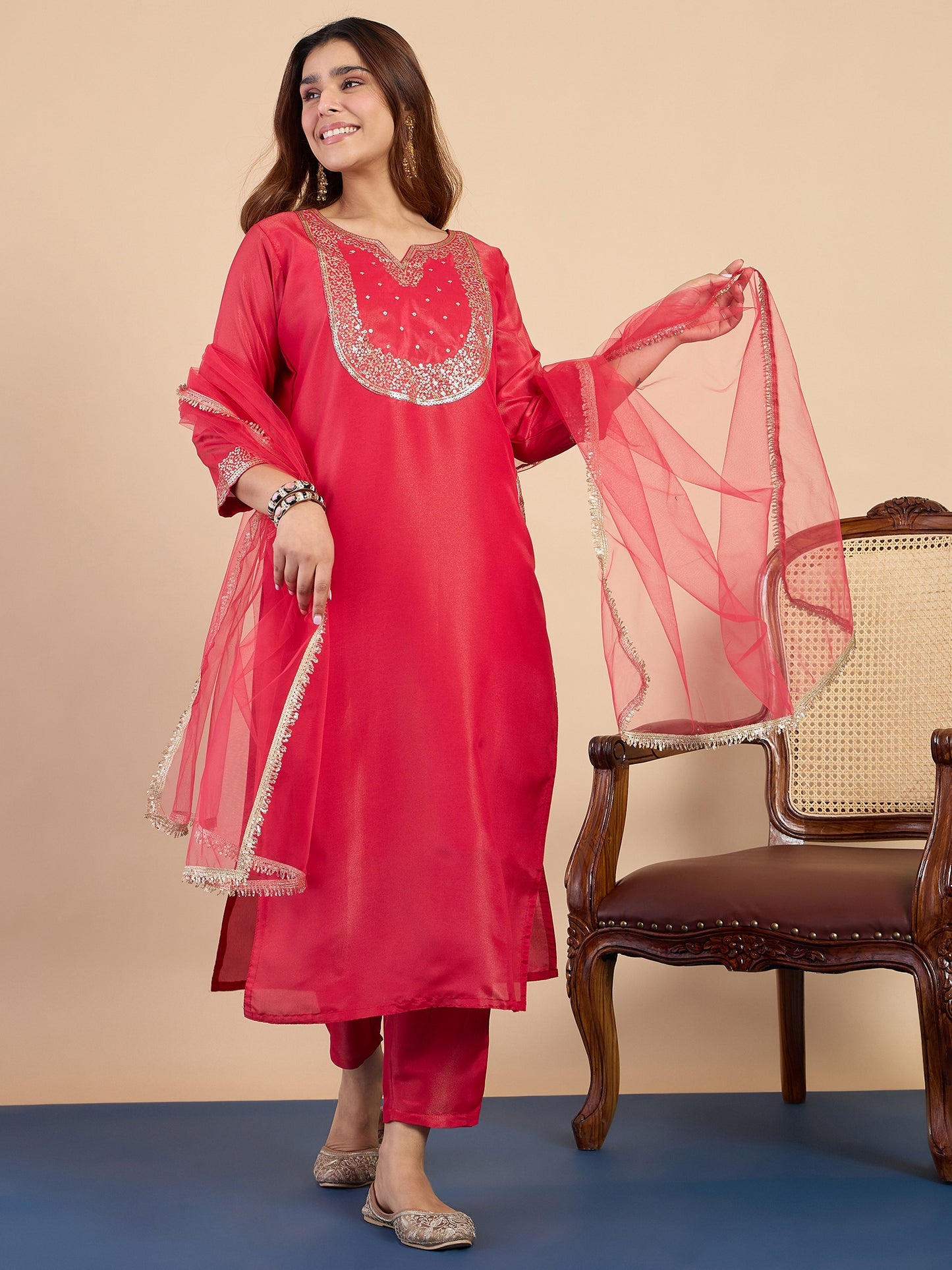 Ariya Pink Kurta Set - Sunainee