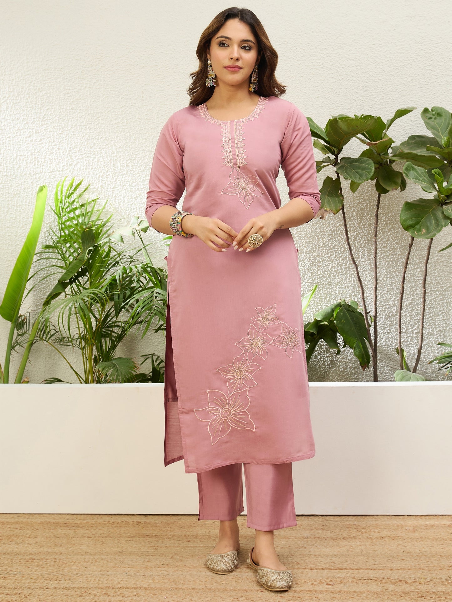 Yashika Baby Pink Kurta Set - Sunainee