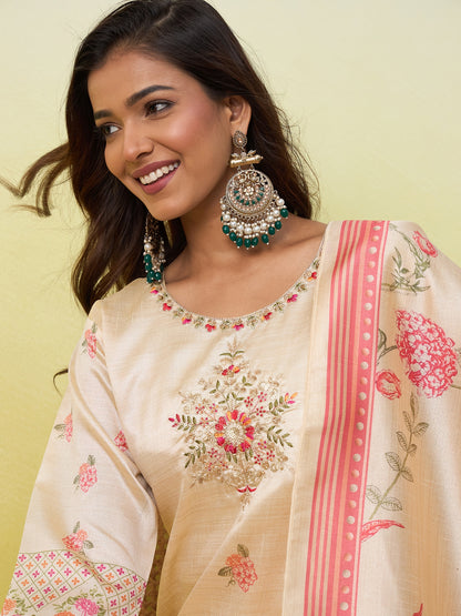 Padmini Cream Kurta Set - Sunainee