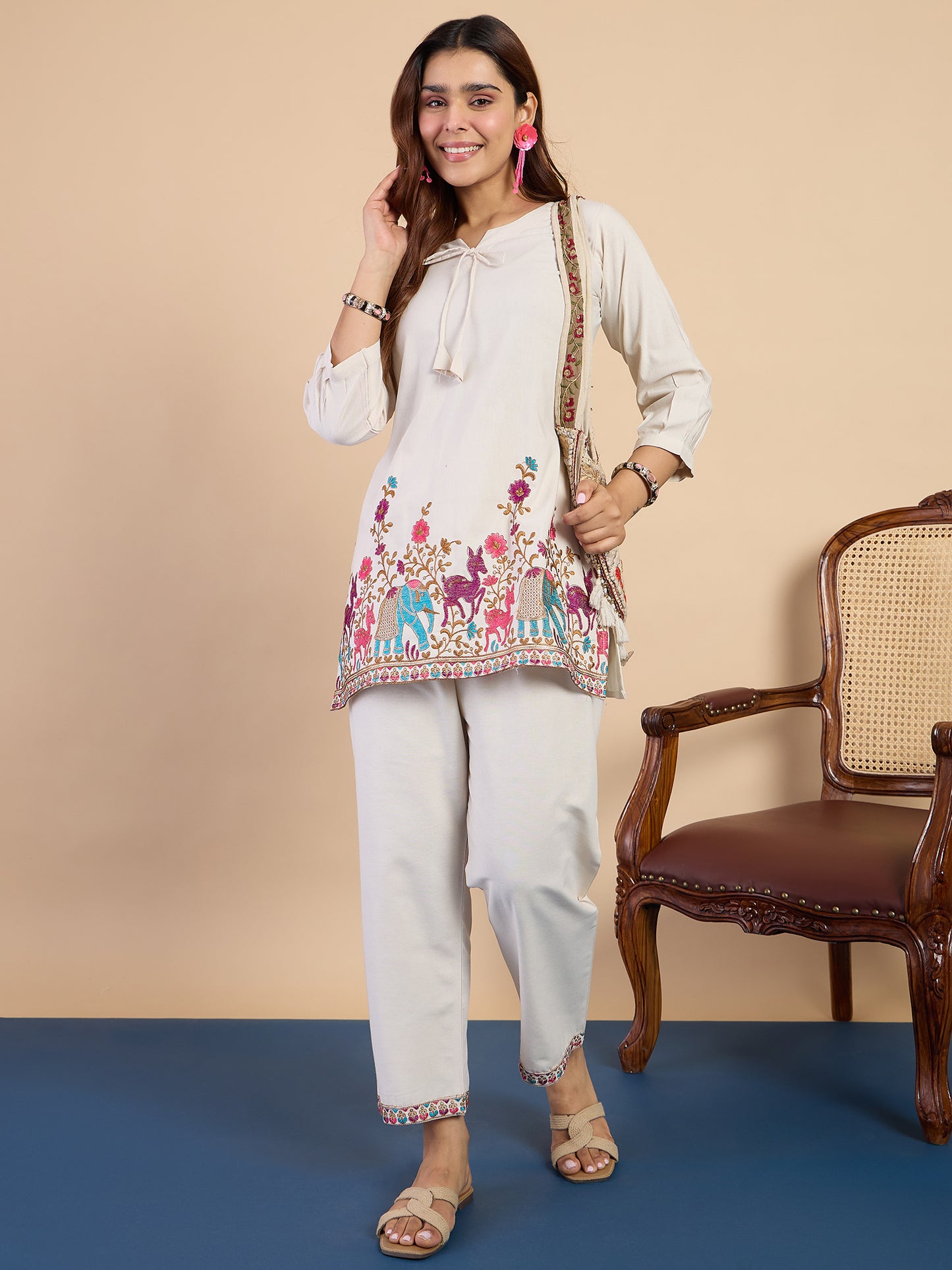 Inaya Off-White Kurta Set - Sunainee