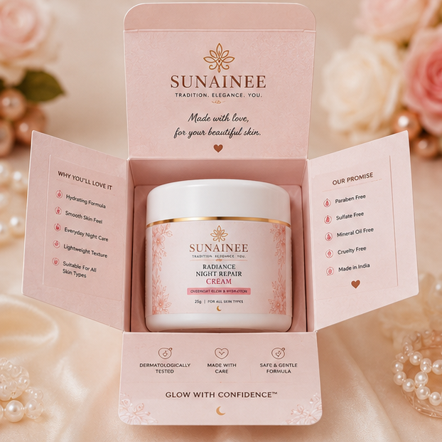 Sunainee Radiance Night Repair Cream | Overnight Glow & Hydration | 25g