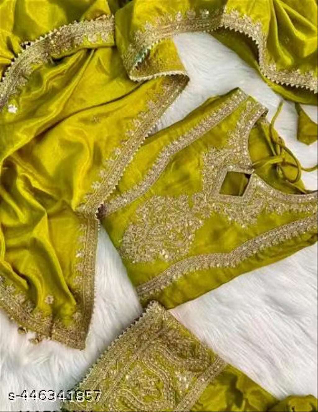 New Latest Designer Party Wear look Top Palazzo & Dupatta Set