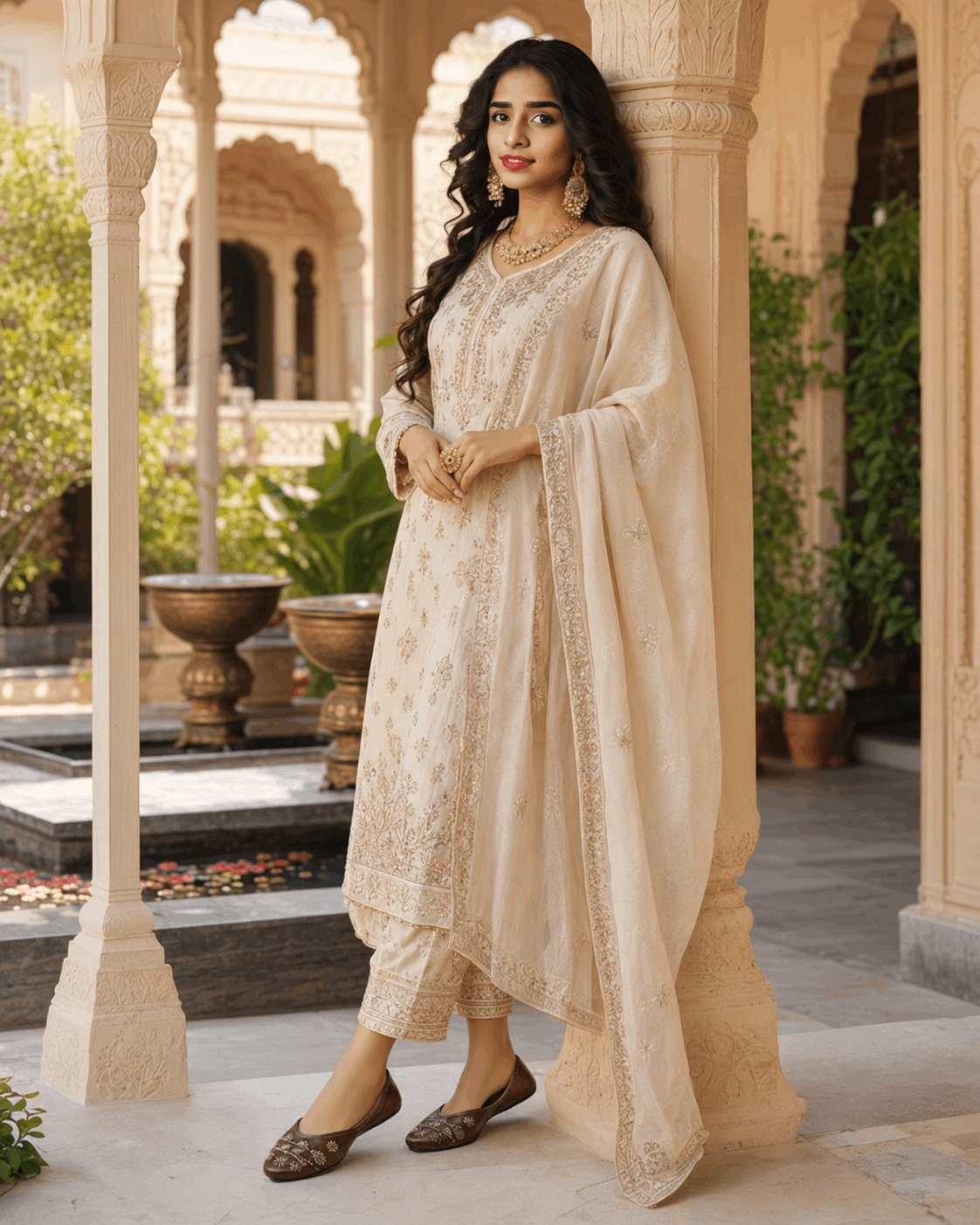 Sunainee Mocha Gulnaar Heritage Brown