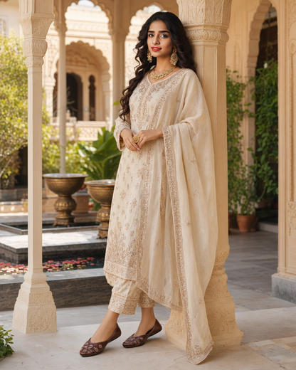 Sunainee Mocha Gulnaar Heritage Brown