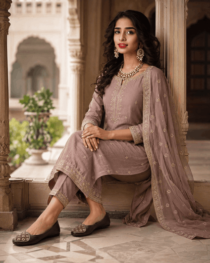 Sunainee Mocha Gulnaar Heritage Brown