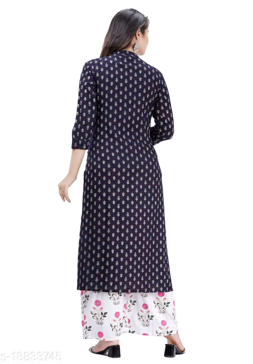 Sunainee Alisha Ensemble Rayon Printed Kurta Palazzo Set for Women | Premium Ethnic Wear