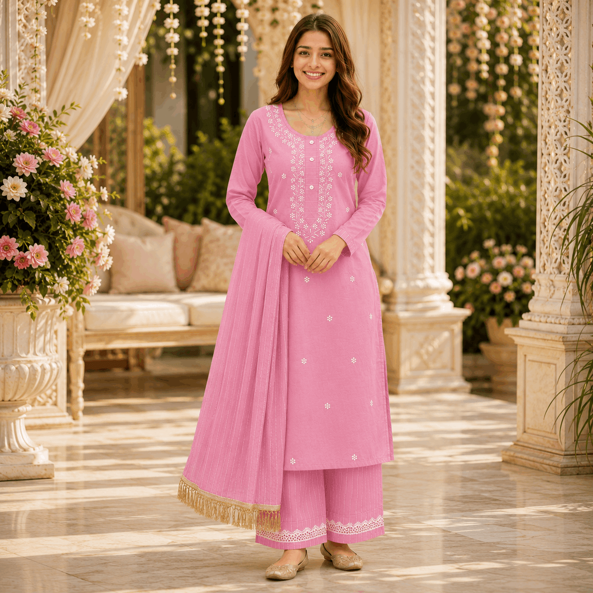 Sunainee Printed Cotton Kurta Set