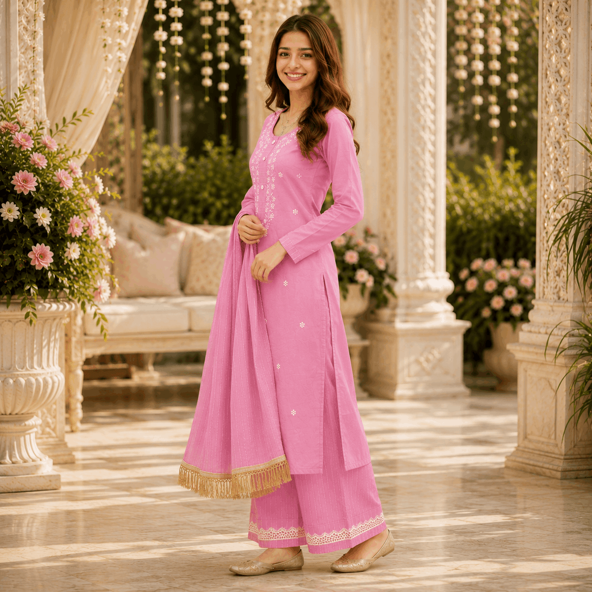 Sunainee Printed Cotton Kurta Set