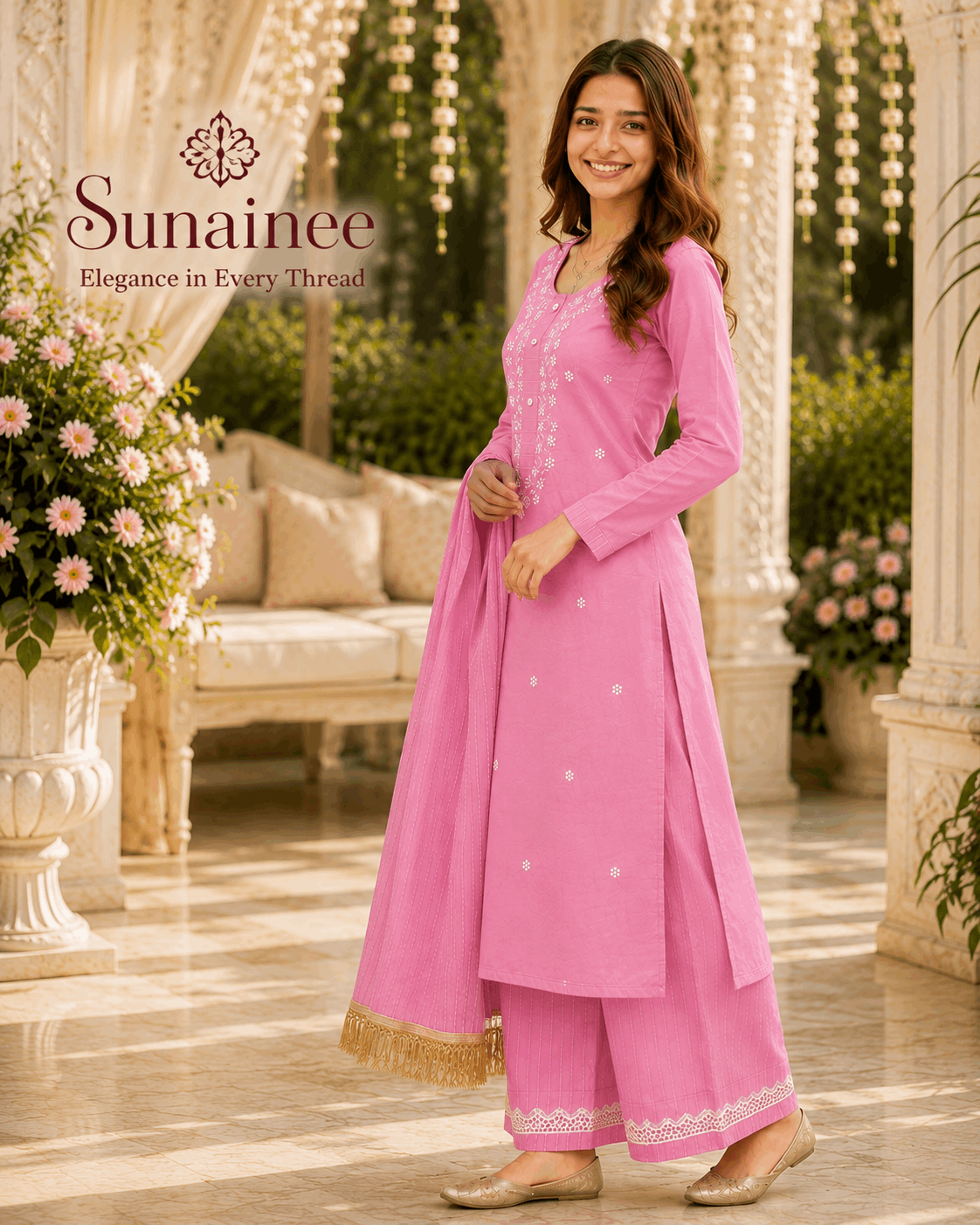 Sunainee Printed Cotton Kurta Set