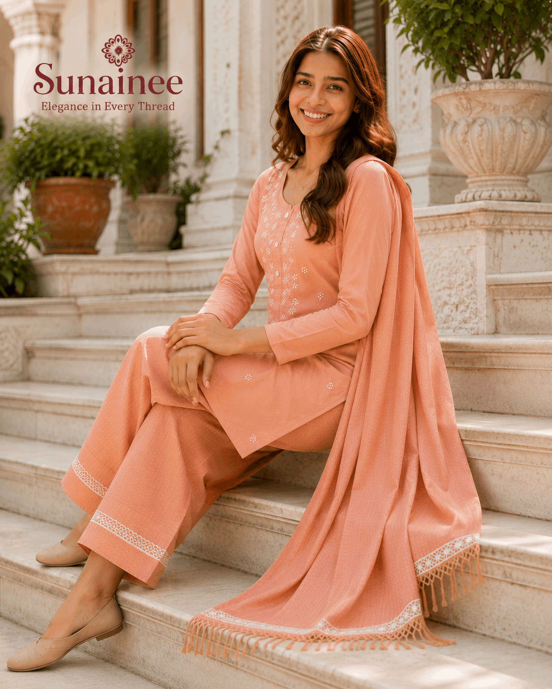 Sunainee Printed Cotton Kurta Set