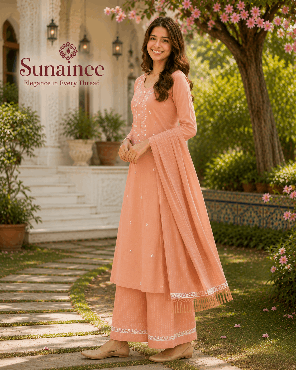 Sunainee Printed Cotton Kurta Set