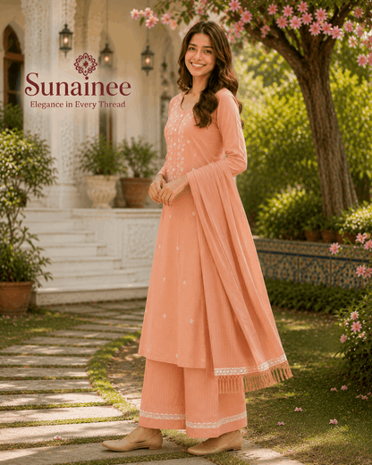 Sunainee Printed Cotton Kurta Set