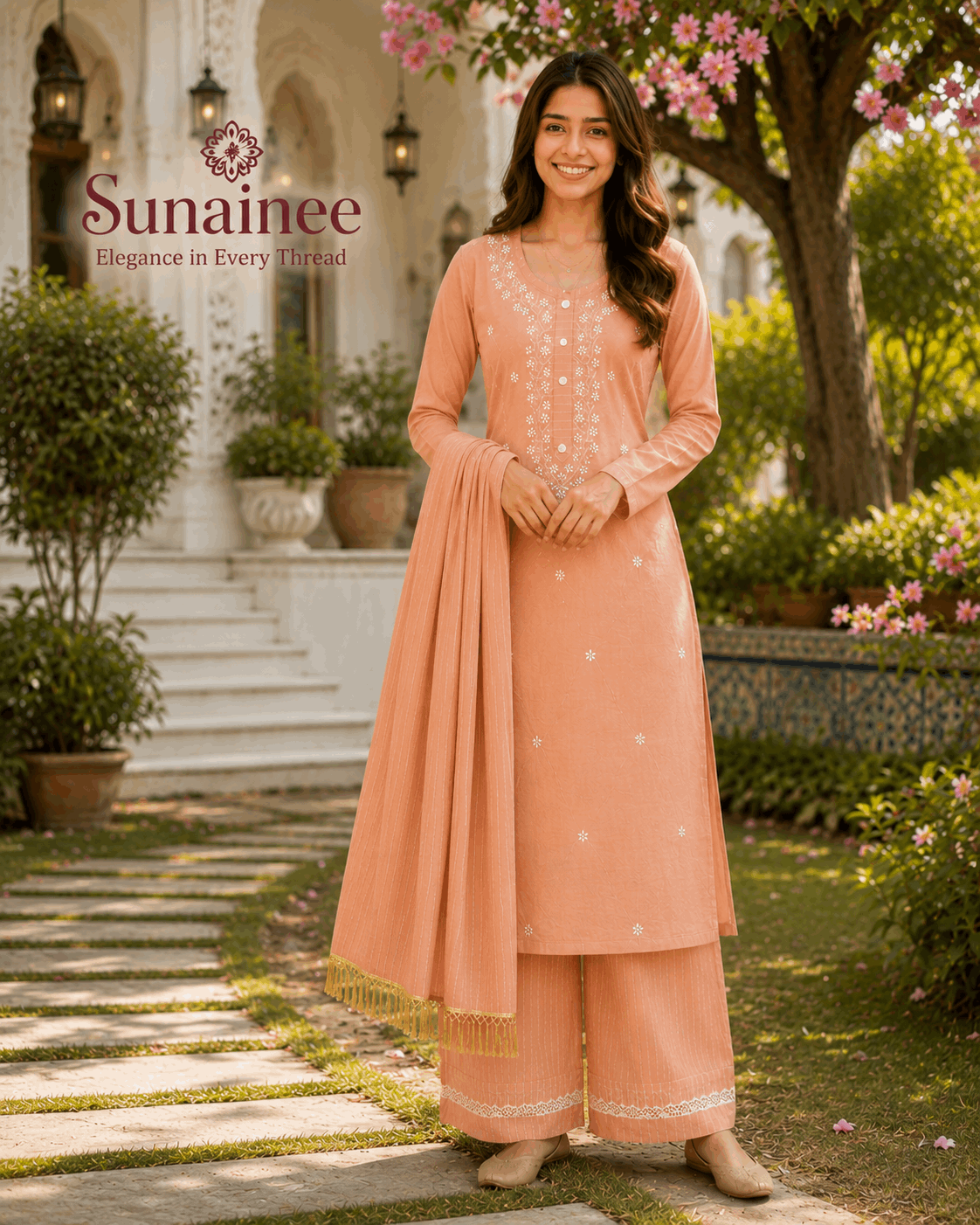 Sunainee Printed Cotton Kurta Set
