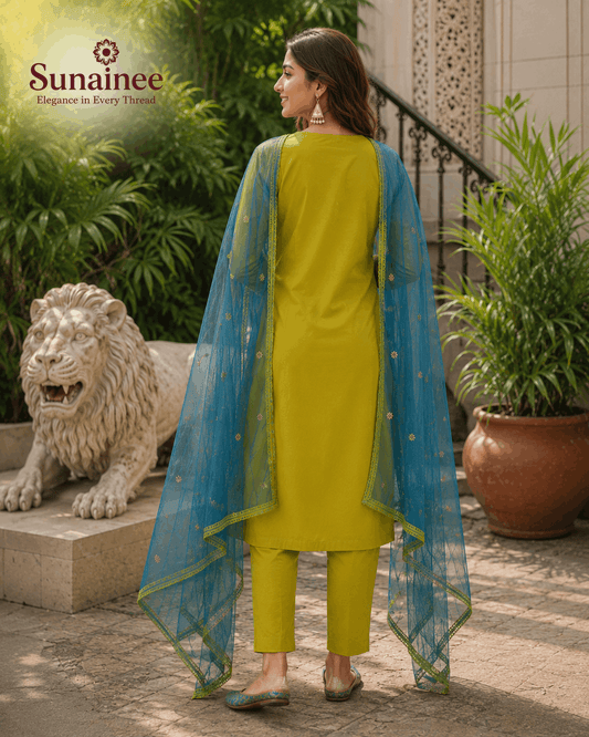 Sunainee Ensemble Printed Cotton Kurta Set