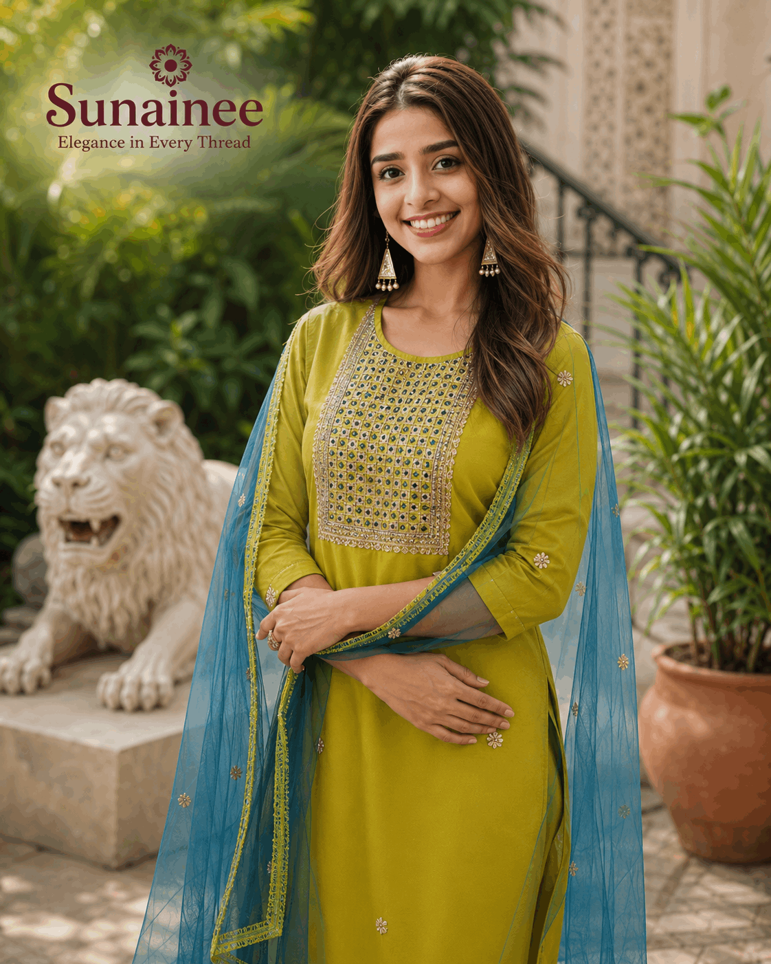 Sunainee Ensemble Printed Cotton Kurta Set