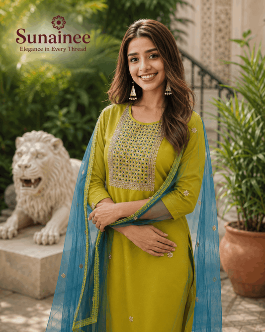 Sunainee Ensemble Printed Cotton Kurta Set