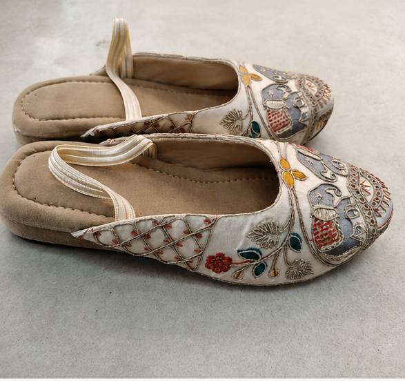 Handcrafted Heritage Embroidered Mules