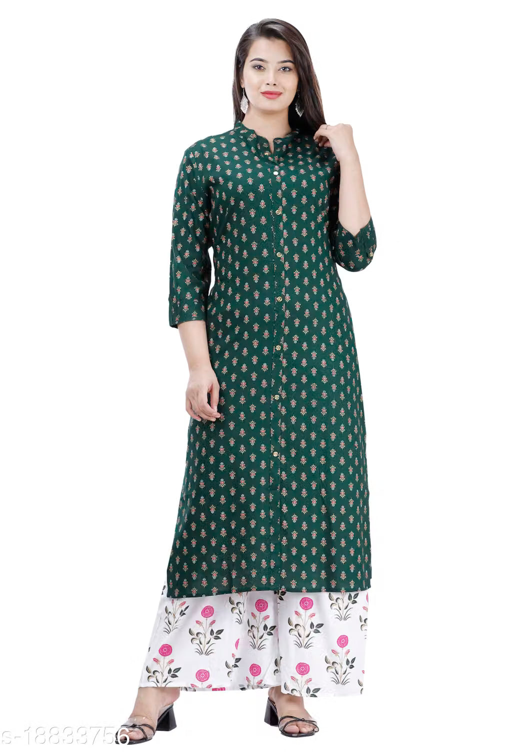 Sunainee Alisha Ensemble Rayon Printed Kurta Palazzo Set for Women | Premium Ethnic Wear