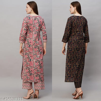 Women's Ethnic Wear Kurta Set - Combo of 2