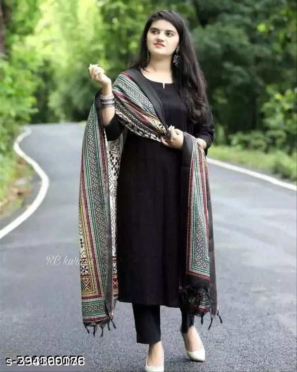 Rayon Plain Kurta Set With Dupatta women and girls. Office. Party. Regular