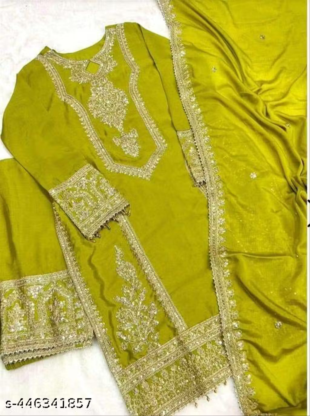 New Latest Designer Party Wear look Top Palazzo & Dupatta Set