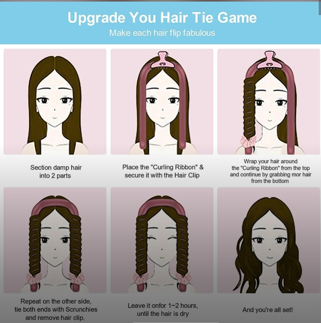 Silk Heatless Curling Ribbon | Overnight No-Heat Curls Headband